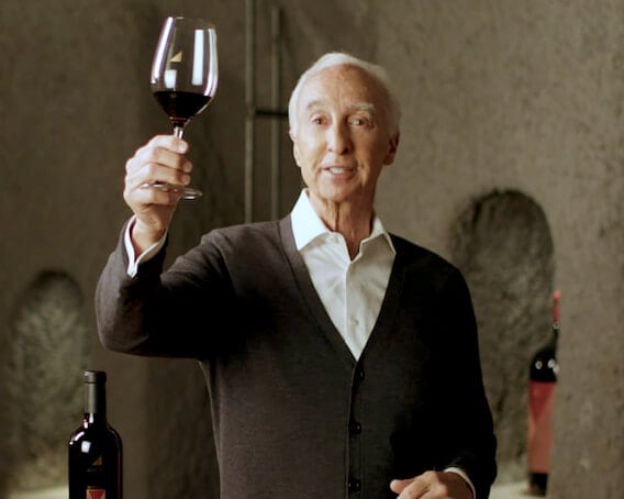 Man holding wine glass