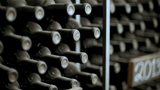 JUSTIN Wine – Lesson 1 – Crush It with JUSTIN – Storing and Aging Wine; JUSTIN’s ISOSCELES wine in wine cellar